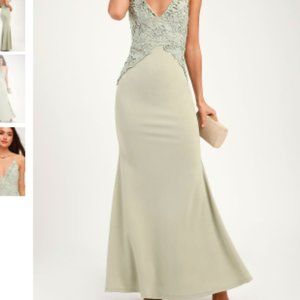 Lulus Sage Green Maxi Dress